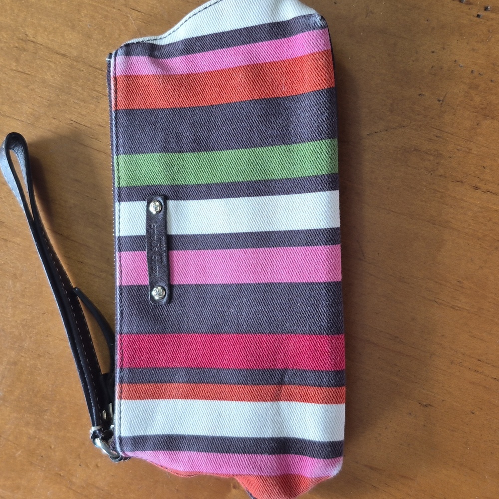 kate spade Multicolor Striped Wristlet Clutch